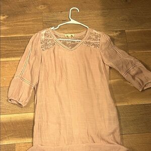 Elegant Pink Long Sleeve Dress